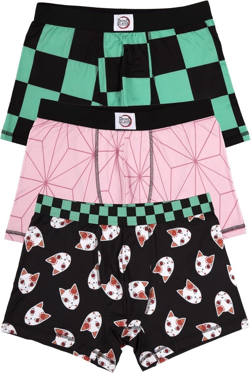 Bio World Demon Slayer Character Patterns Men's 3pk Boxer Briefs - Image 1